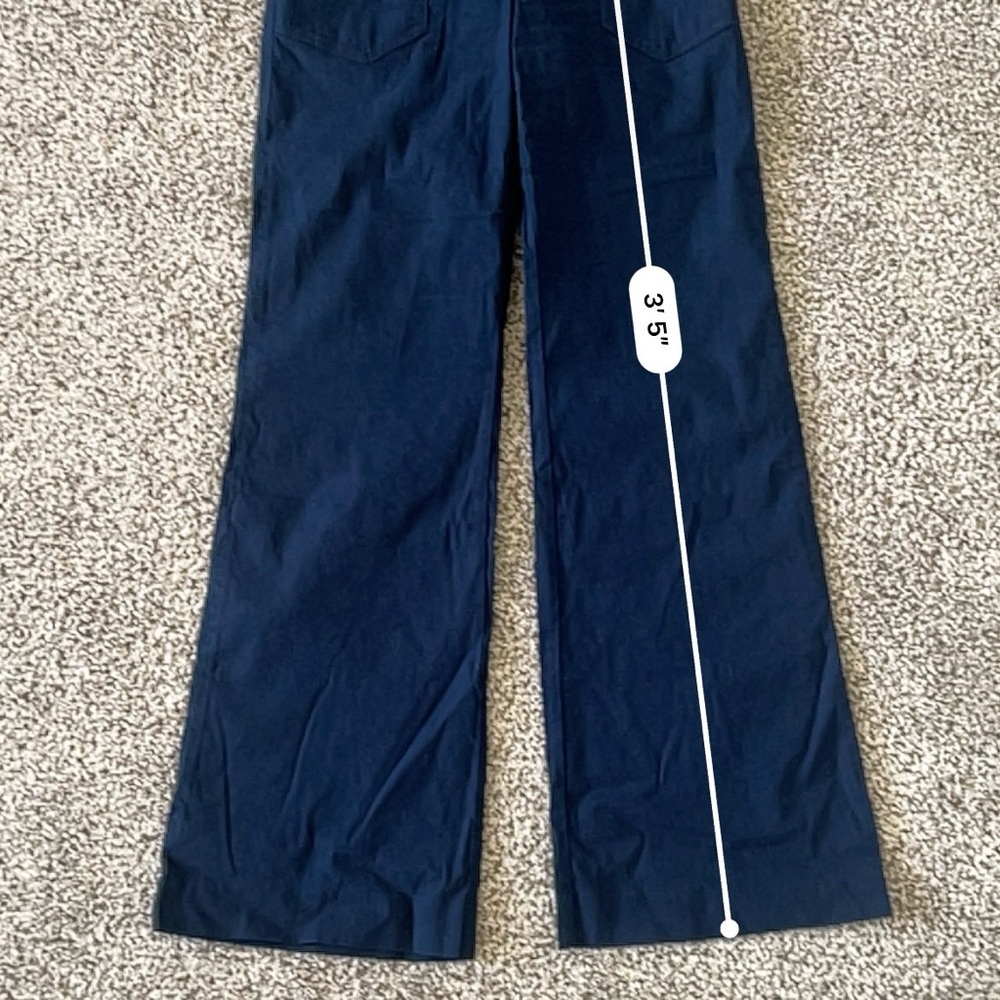 Maeve Anthropologie The Naomi Pants – High Waisted Flare - Navy Blue - Size 2 - Picture 12 of 12